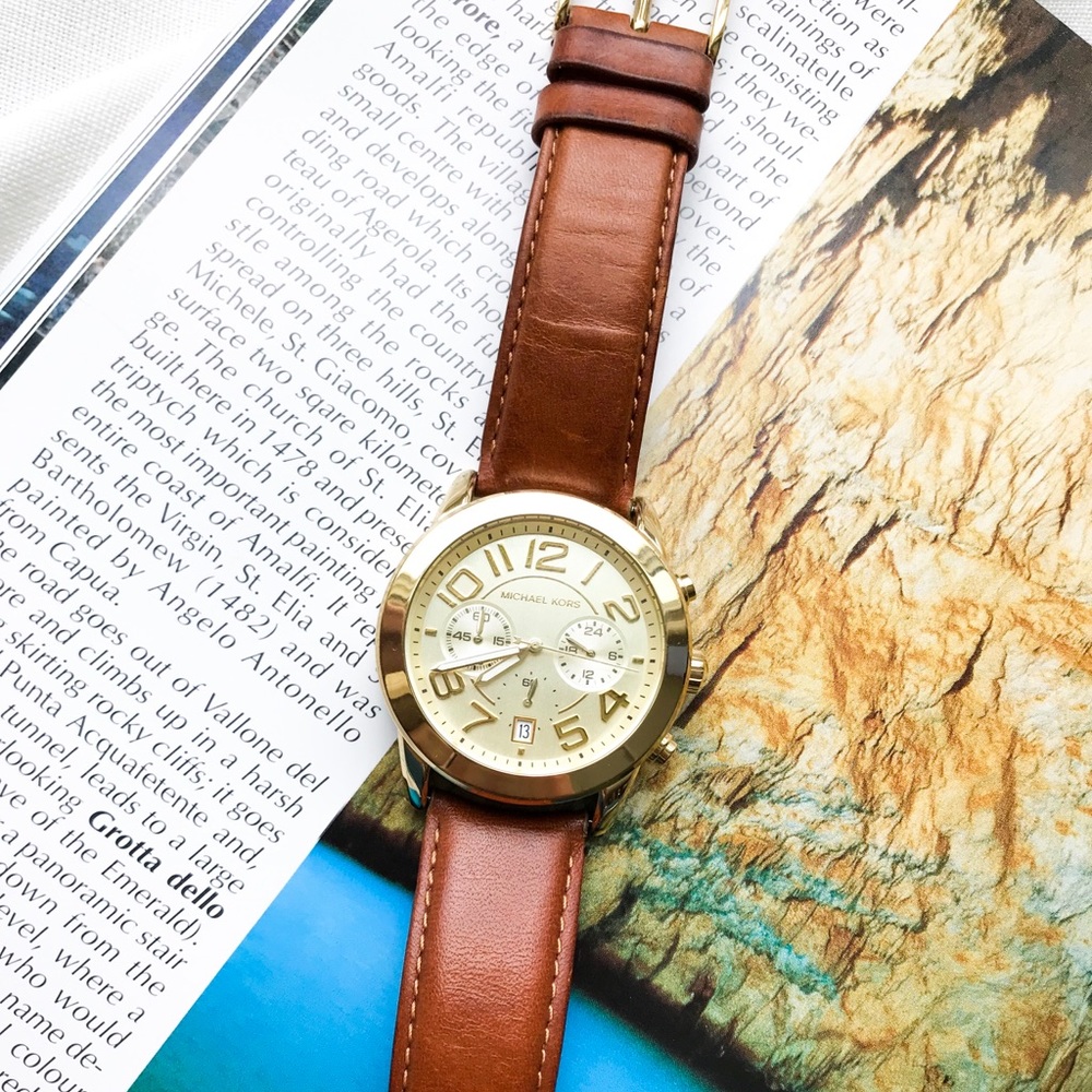 MICHAEL KORS Genuine Leather Watch